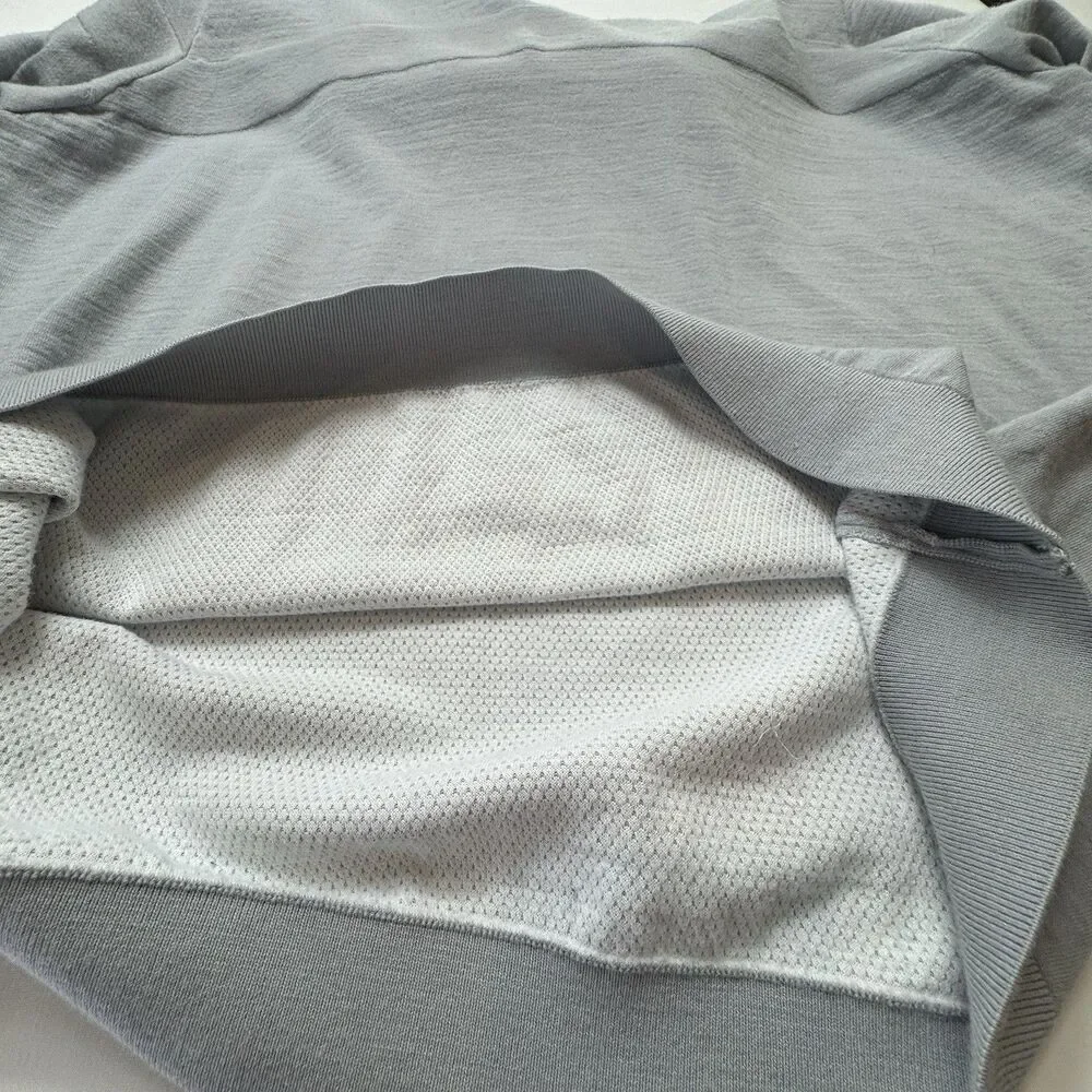 Adidas Adipure Novelty Men's 2XL Wool Blend Golf Sweater Light Gray Long Sleeve